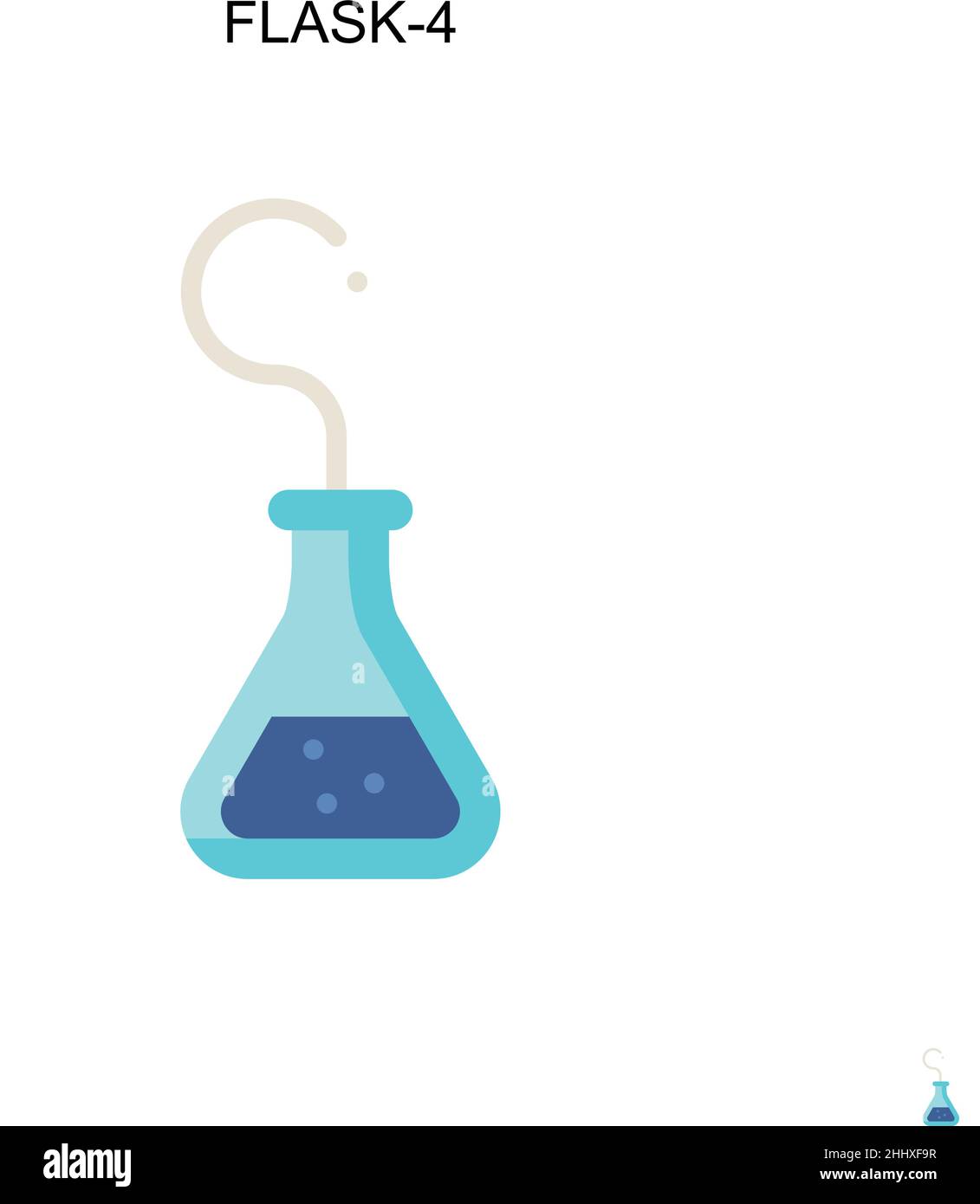 Flask-4 Simple vector icon. Illustration symbol design template for web ...