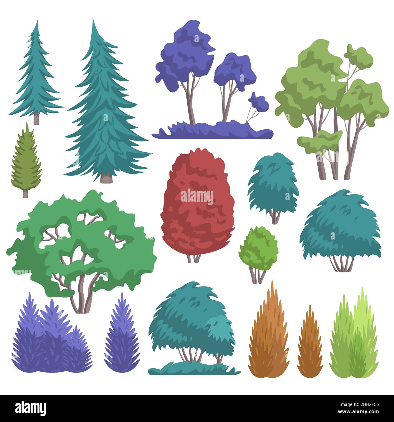 Park forest tree collection Stock Vector Image & Art - Alamy