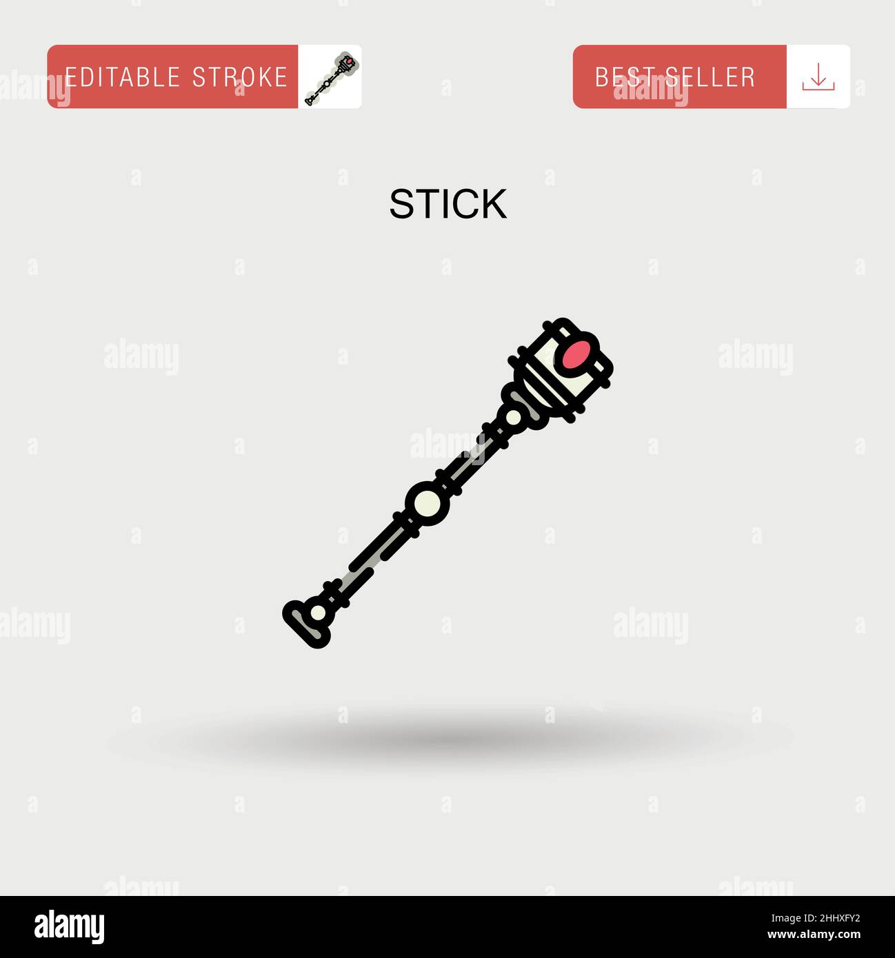 Stick Simple vector icon Stock Vector Image & Art - Alamy