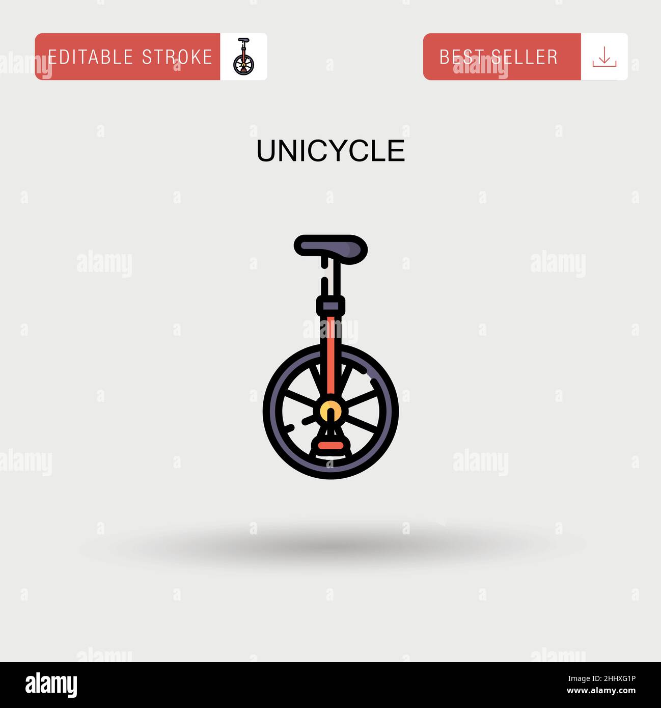 Unicycle Simple vector icon Stock Vector Image & Art Alamy