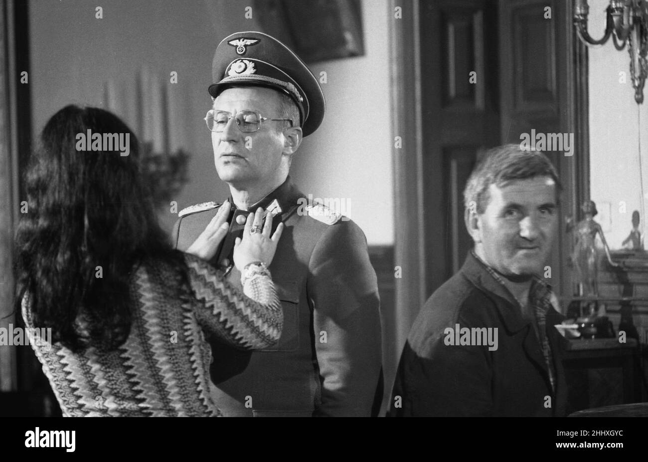 The Romanian actor Victor Rebengiuc during the filming of the movie 'Zidul' (1975) Stock Photo