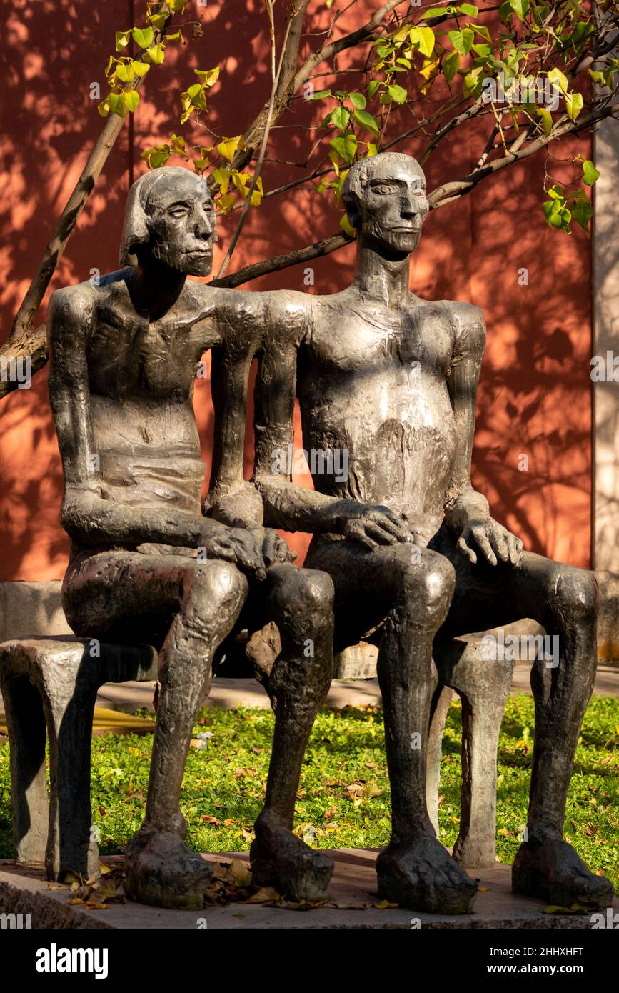 Sculptures outside the Sofia City Art Gallery museum in Sofia, Bulgaria ...