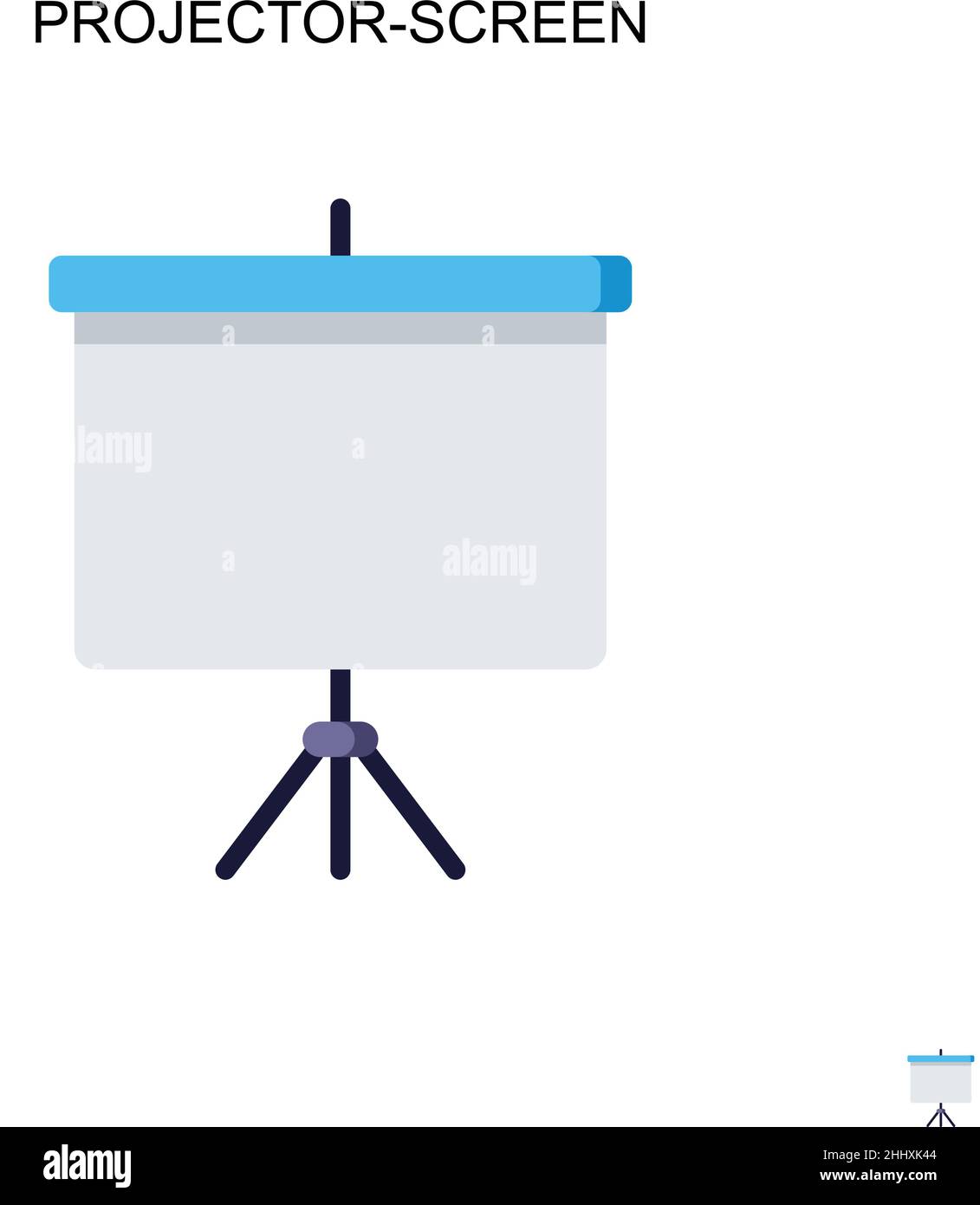 Projector-screen Simple vector icon. Illustration symbol design ...
