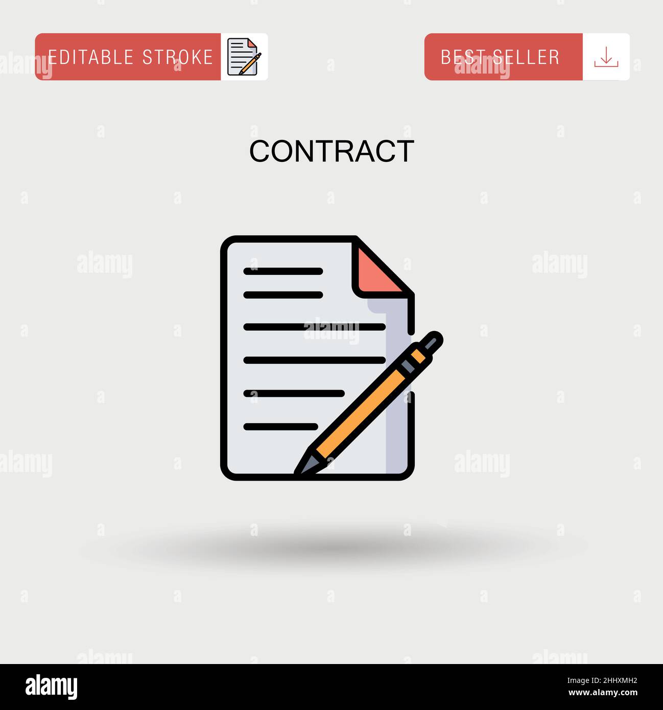 Contract Simple vector icon Stock Vector Image & Art - Alamy