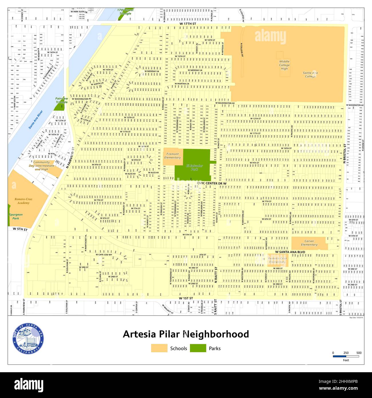 Map of Artesia Pilar Stock Photo Alamy