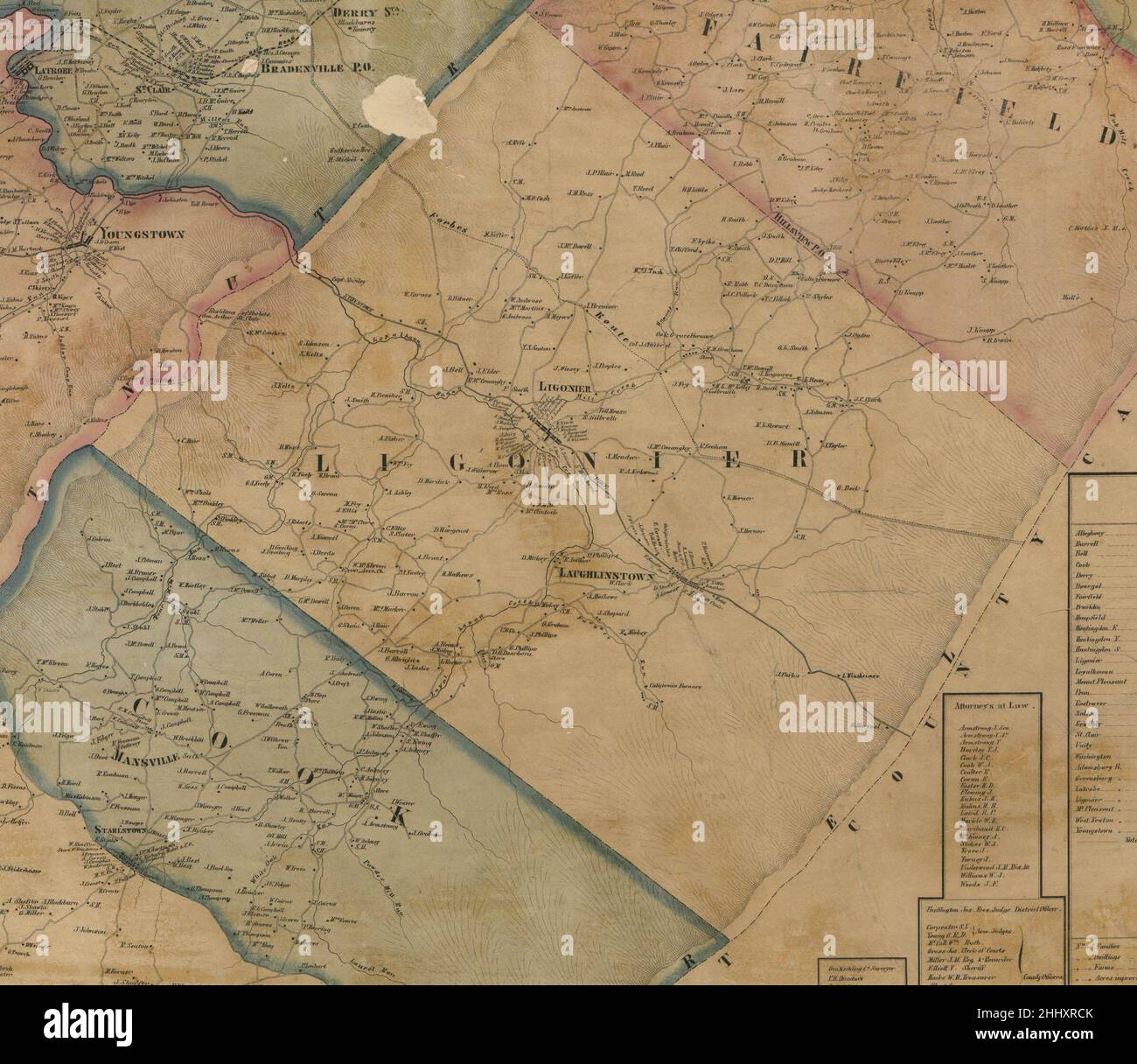 Ligonier pennsylvania map hires stock photography and images Alamy