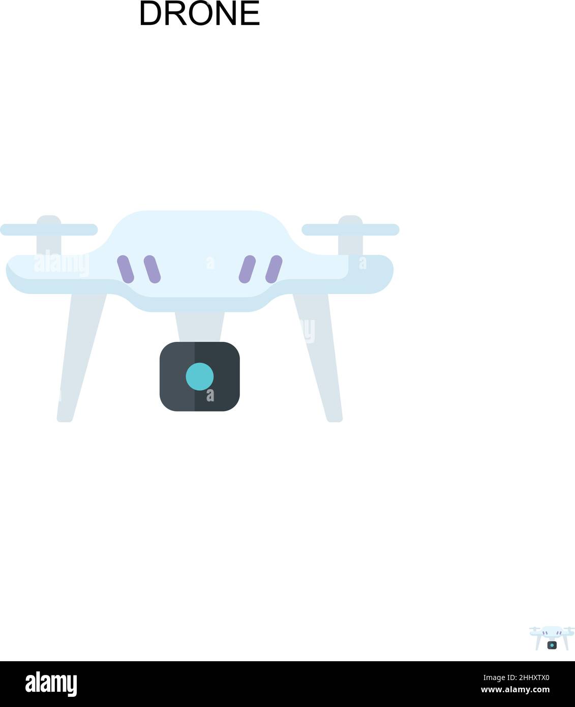 Drone Simple vector icon. Illustration symbol design template for web mobile UI element. Stock Vector