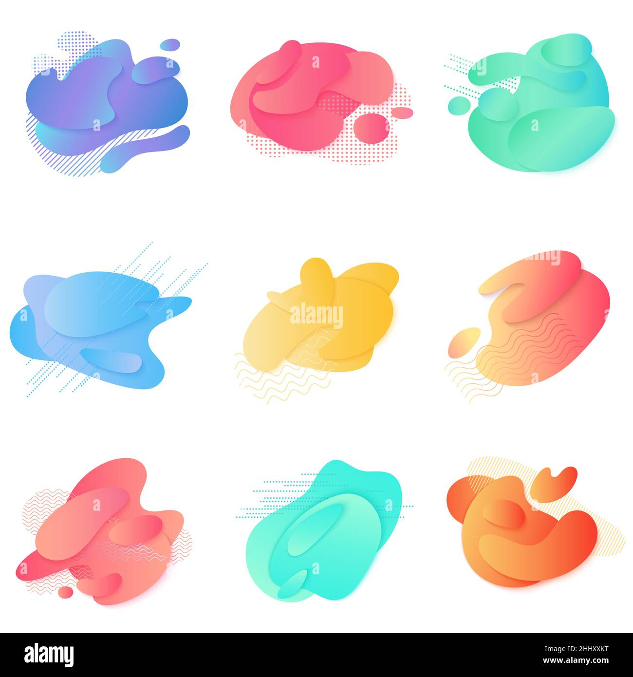 Color abstract liquid modern gradient shape, fluid bright color ...