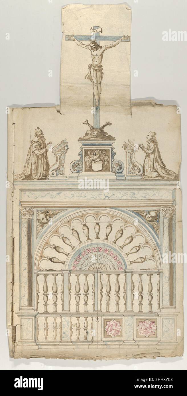 Portfolio with drawings and prints of tombs and epitaphs 17th century ...
