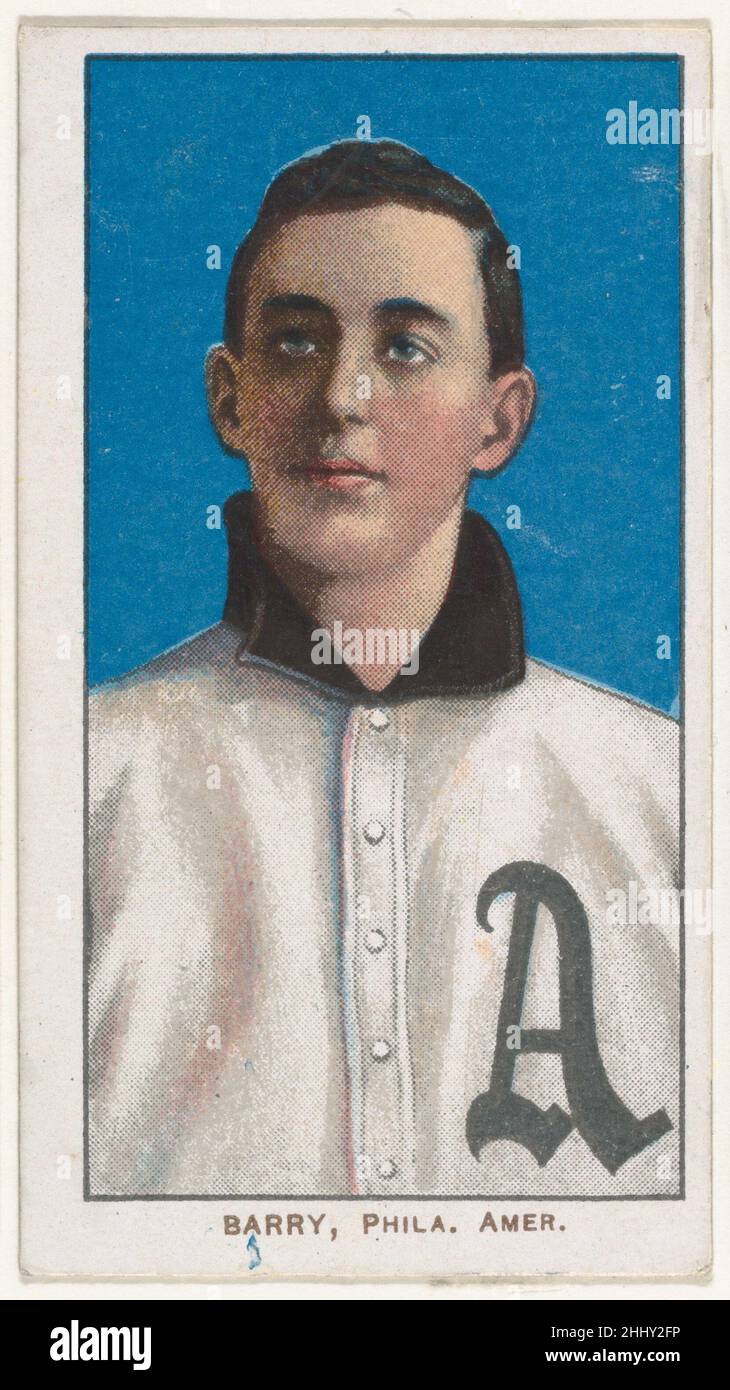 Barry, Philadelphia, American League, from the White Border series (T206) for the American Tobacco Company 1909–11 Issued by American Tobacco Company Trade cards from 'White Border' series (T206), issued 1909-11 to promote sixteen brands of cigarettes and loose tobacco distributed by the American Tobacco Company.. Barry, Philadelphia, American League, from the White Border series (T206) for the American Tobacco Company  413186 Stock Photo