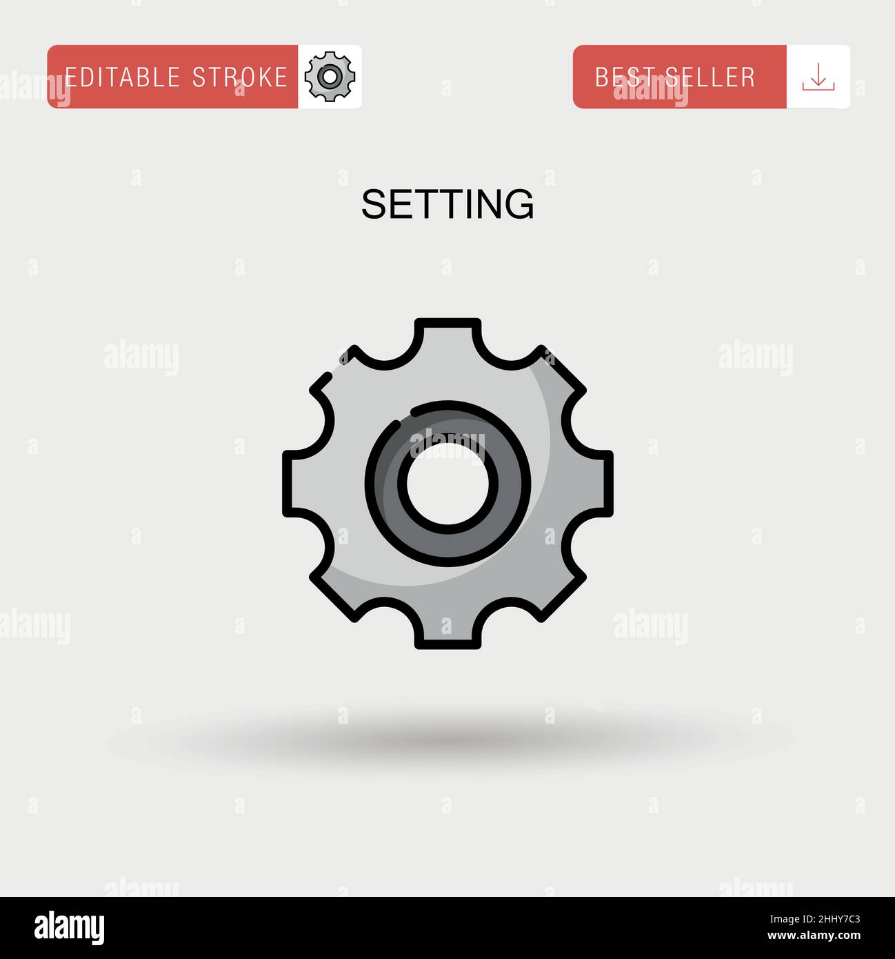 Setting Simple vector icon Stock Vector Image & Art - Alamy