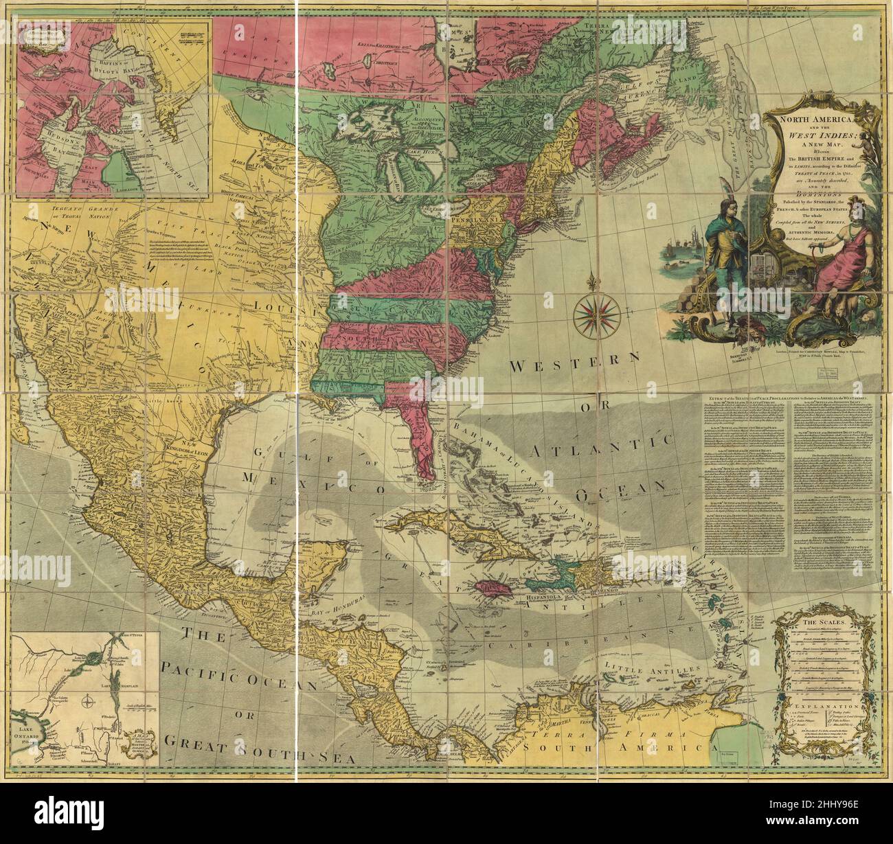 North america 1763 map hi res stock - North America And The West Indies A New Map Wherein The British Empire And Its Limits According To The Definitive Treaty Of Peace In 1763 Are Accurately Described And The D 7507 2HHY96E