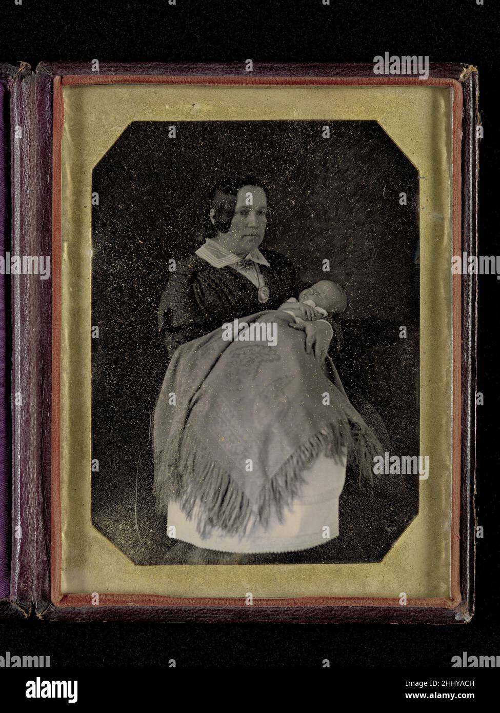 [Mrs. Thomas Ustick Walter and Her Deceased Child] ca. 1846 W. & F. Langenheim. [Mrs. Thomas Ustick Walter and Her Deceased Child]  285832 Stock Photo
