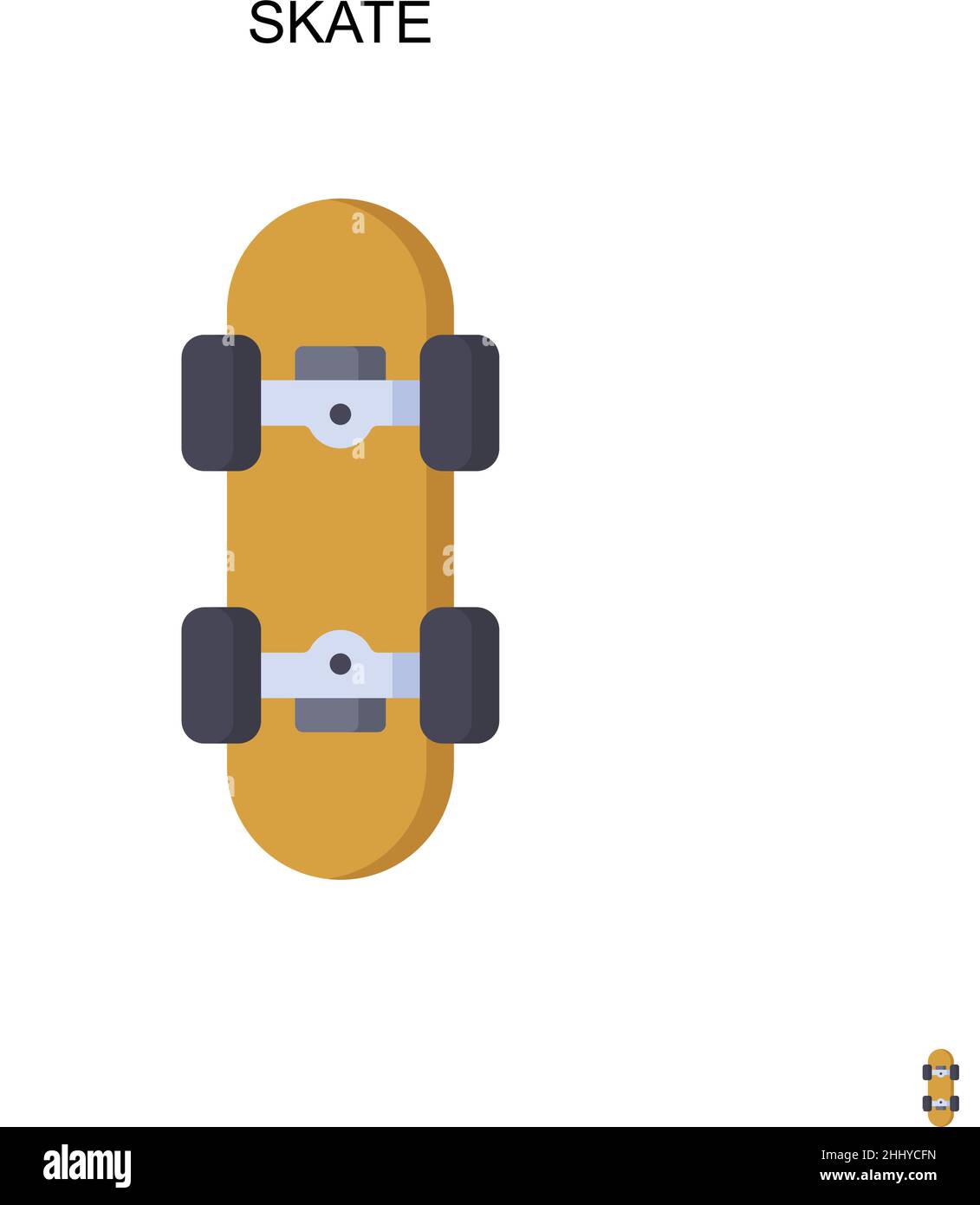 Skate Simple vector icon. Illustration symbol design template for web mobile UI element. Stock Vector