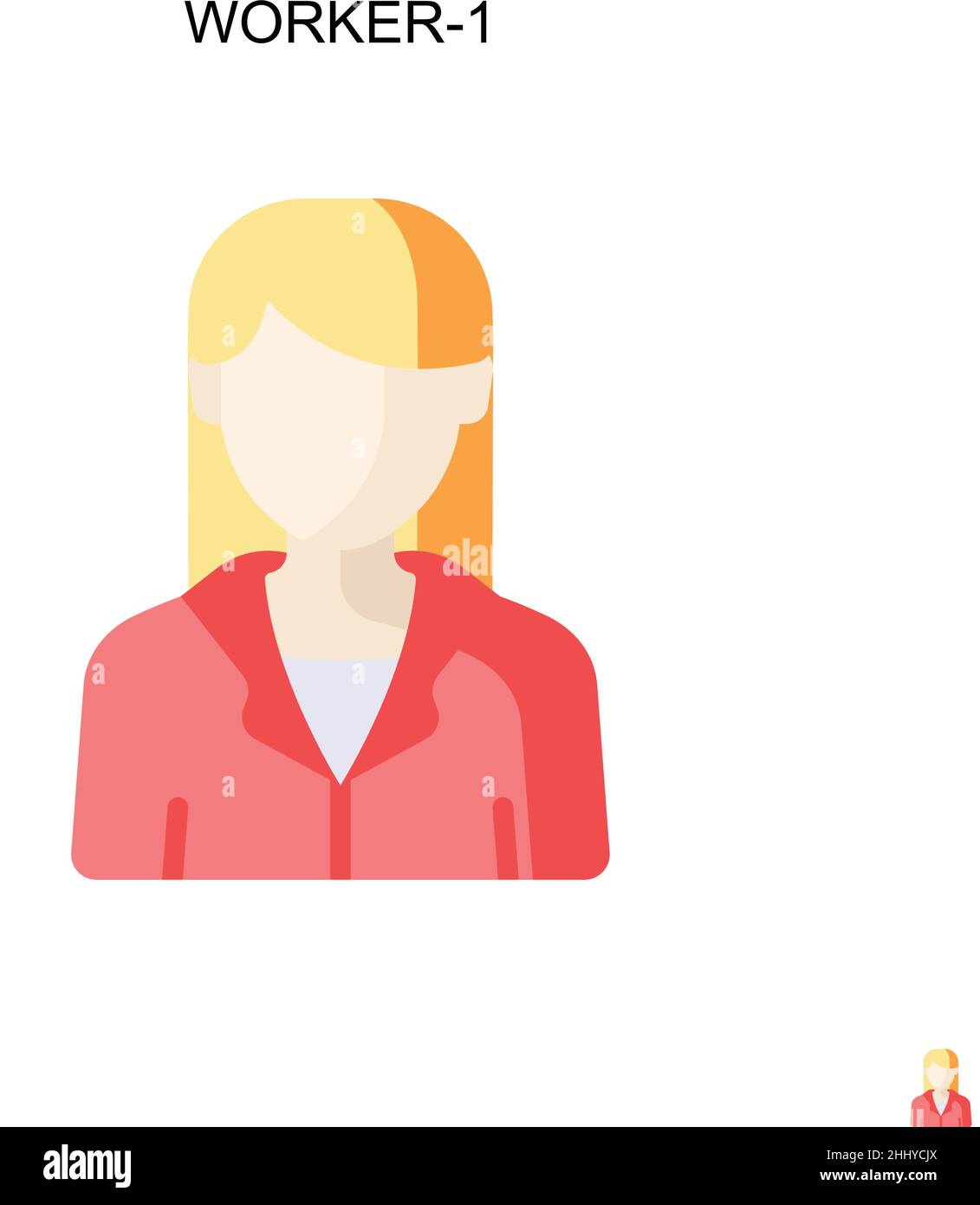 Worker-1 Simple vector icon. Illustration symbol design template for web mobile UI element. Stock Vector