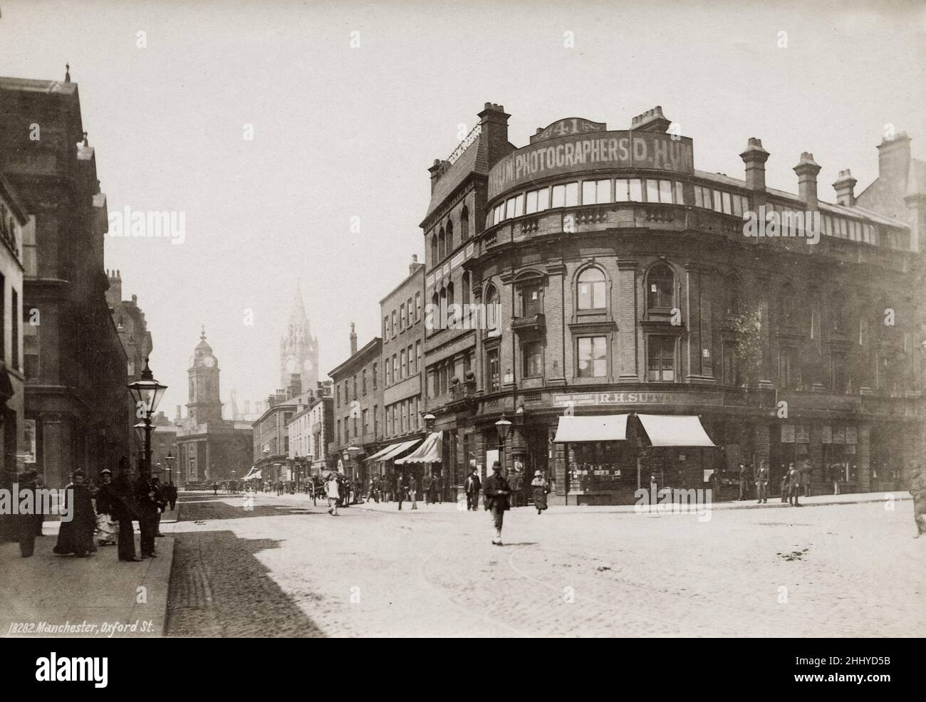 Vintage photograph, late 19th, early 20th century, view of Oxford Street, Manchester Stock Photo