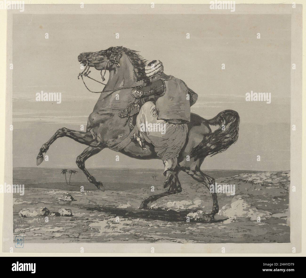 Turk Mounting His Horse 1824 Eugène Delacroix French. Turk Mounting His Horse  336667 Stock Photo