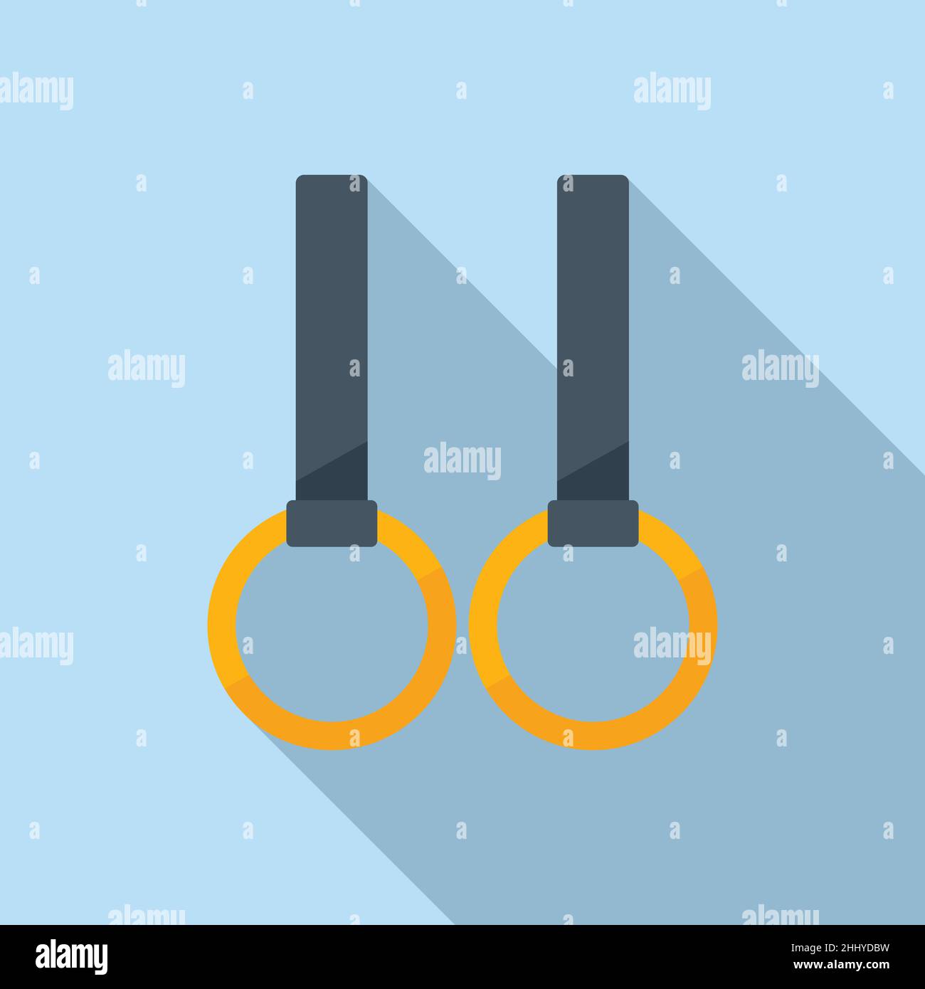 Gym rings icon flat vector. Sport healthy. Workout exercise Stock ...