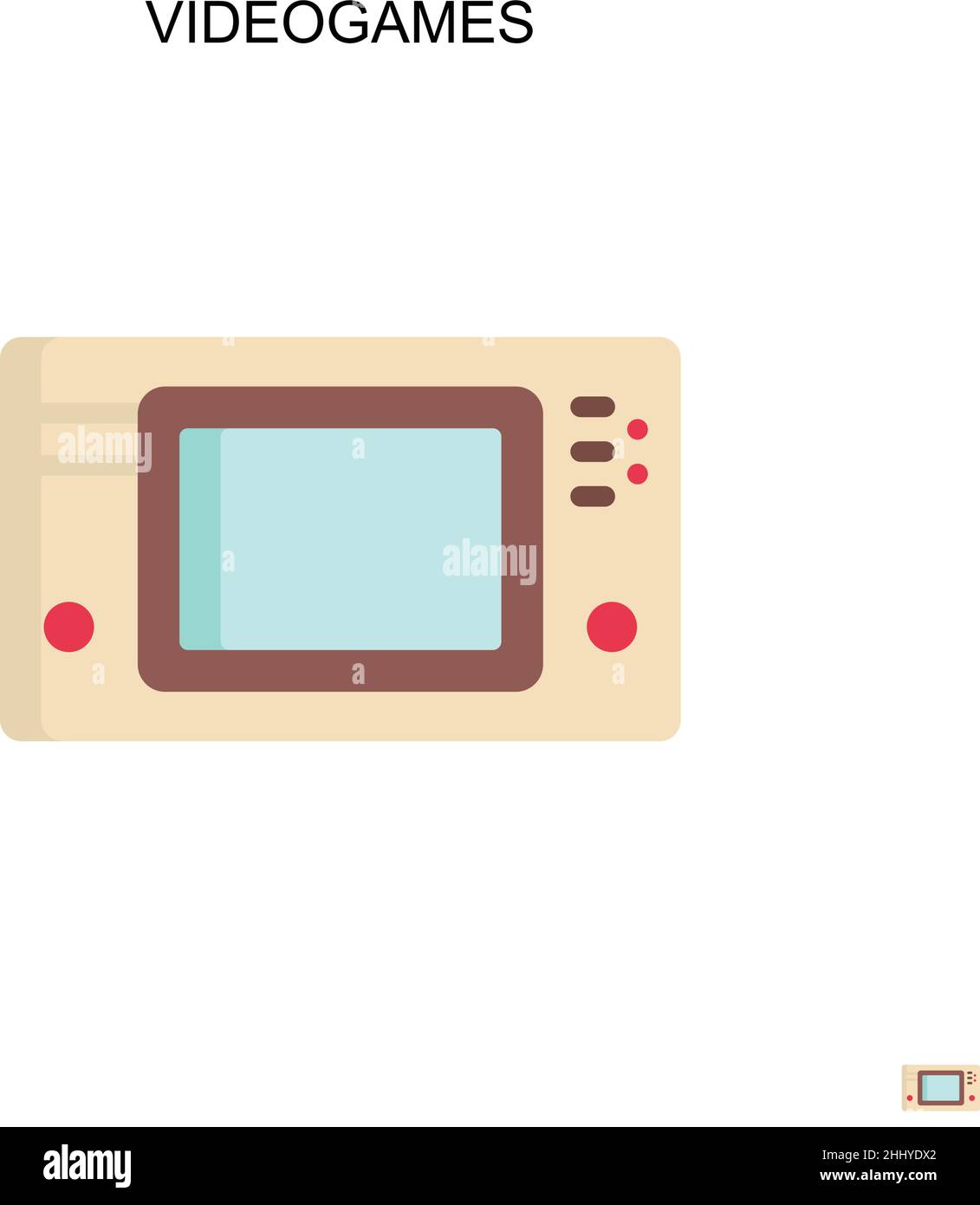 Videogames Simple vector icon. Illustration symbol design template for web mobile UI element. Stock Vector