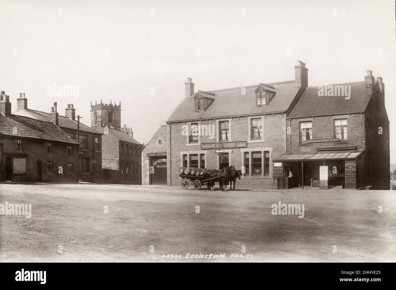 Vintage photograph, late 19th, early 20th century, view of Ecclesfield, Sheffield Stock Photo