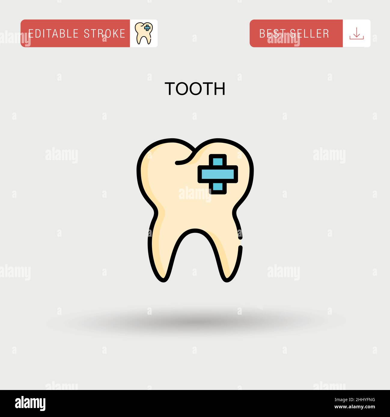 Tooth Simple vector icon Stock Vector Image & Art - Alamy
