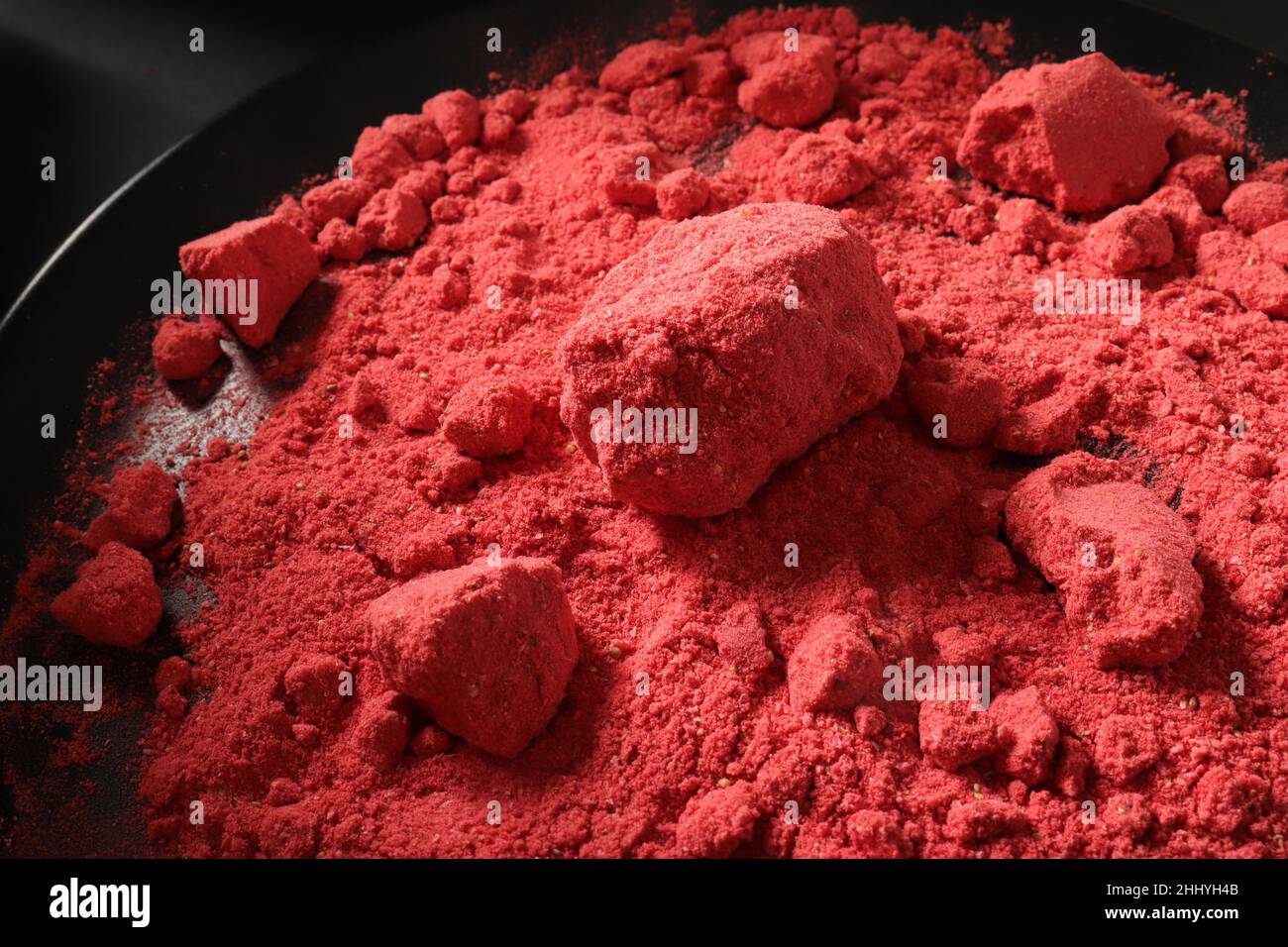 Freeze dried strawberry powder. Food background Stock Photo Alamy