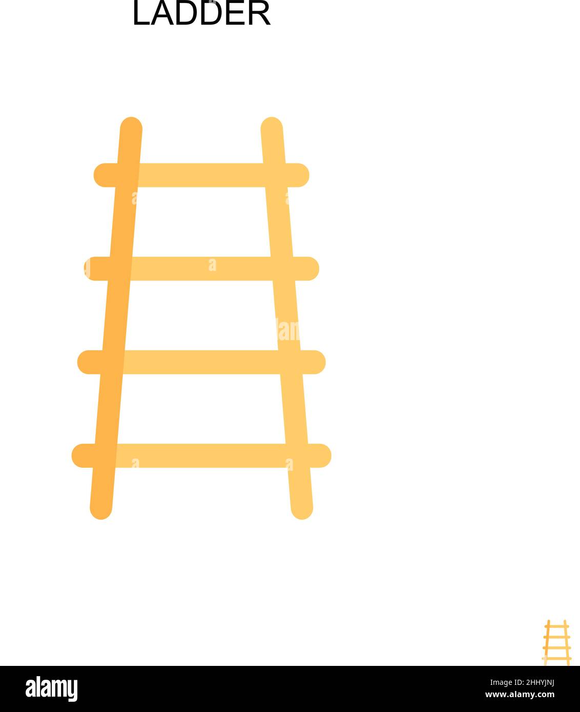 Ladder Simple vector icon. Illustration symbol design template for web mobile UI element. Stock Vector