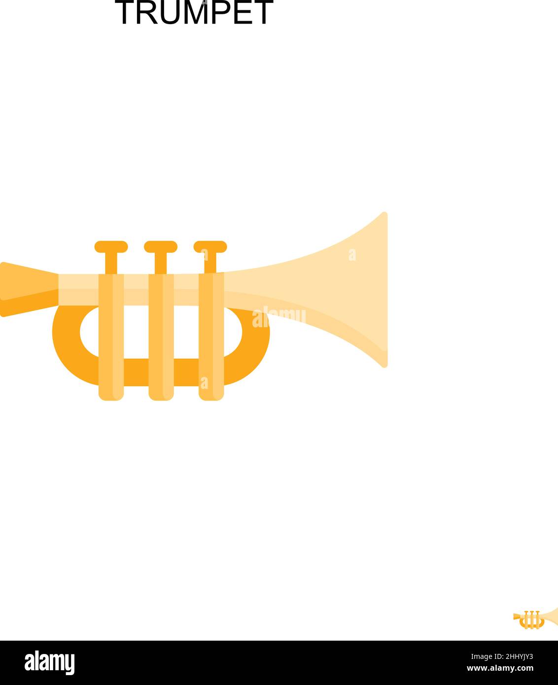 Trumpet Simple vector icon. Illustration symbol design template for web