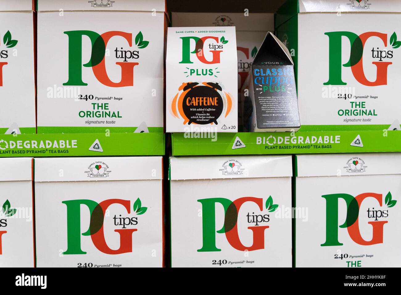 Packs of PG tips tea bags Stock Photo Alamy