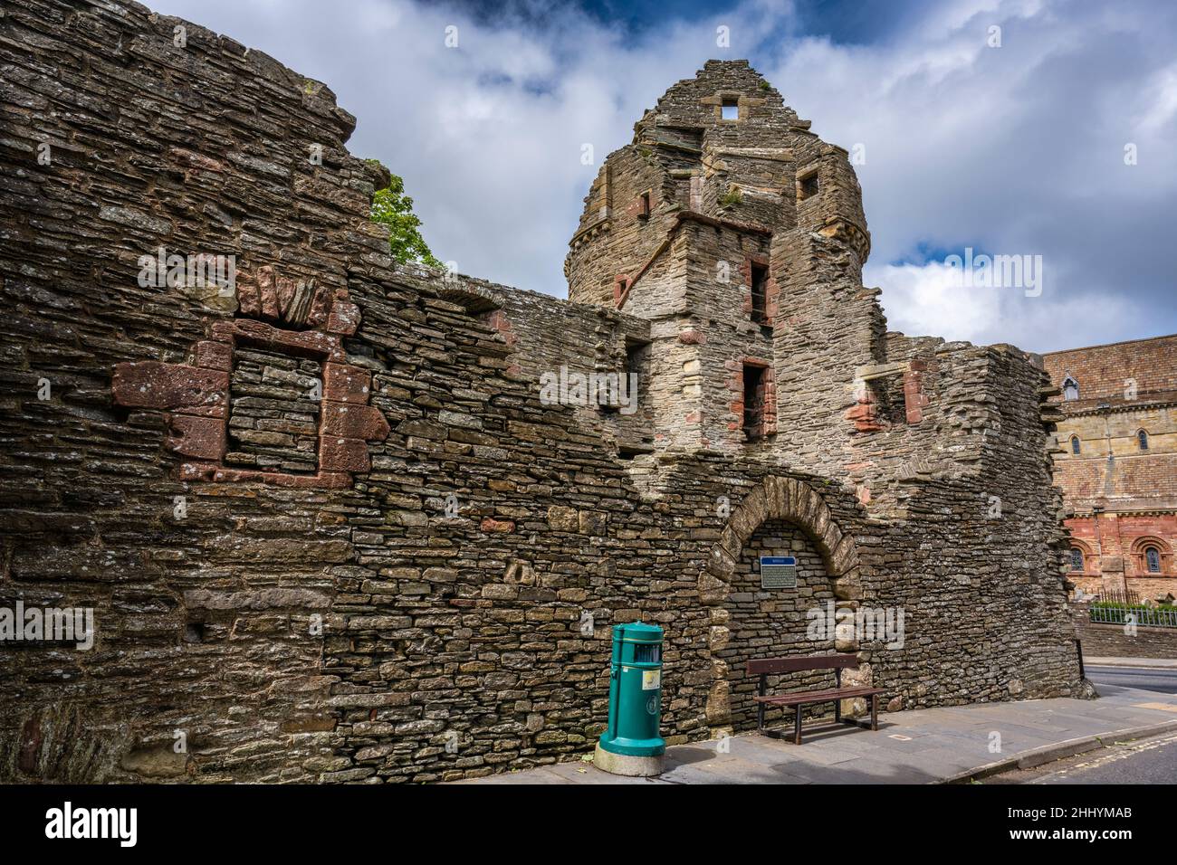 Ruins of Bishop’s Palace in Kirkwall on Mainland Orkney in Scotland Stock Photo