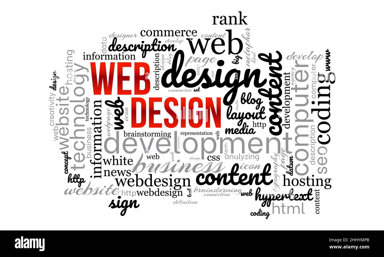 Web design word cloud template. Creative concept vector background ...