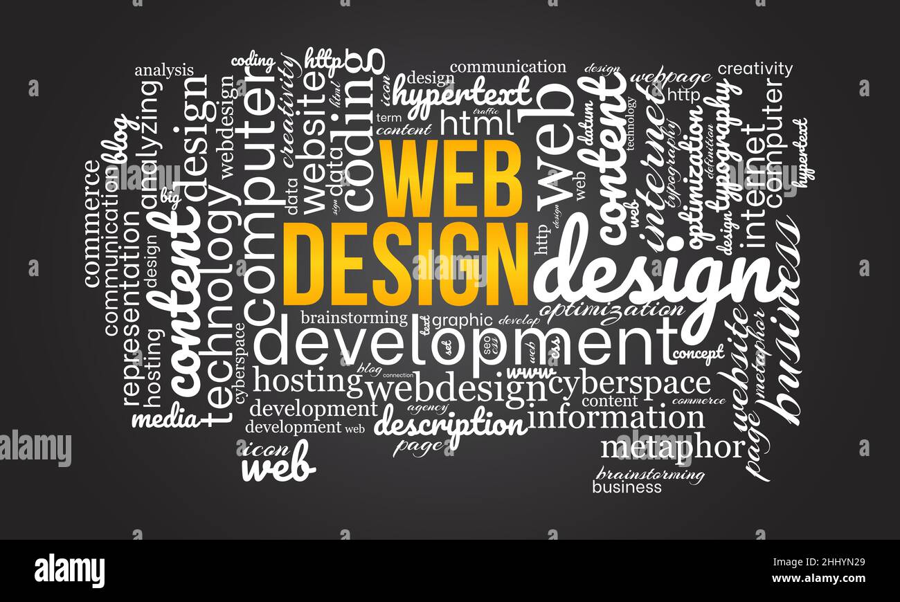 Web design word cloud template. Creative concept vector background ...