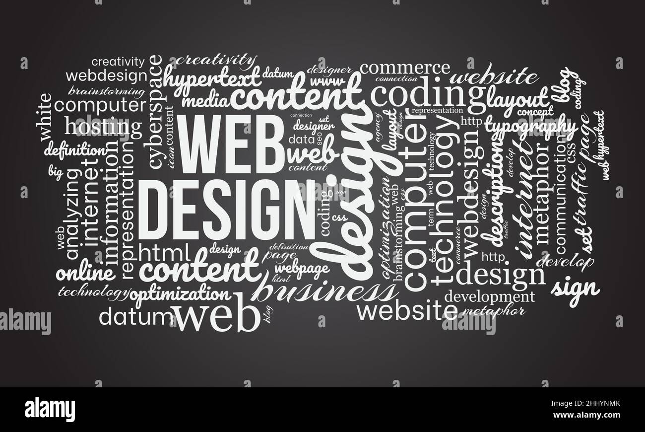 Web design word cloud template. Creative concept vector background ...