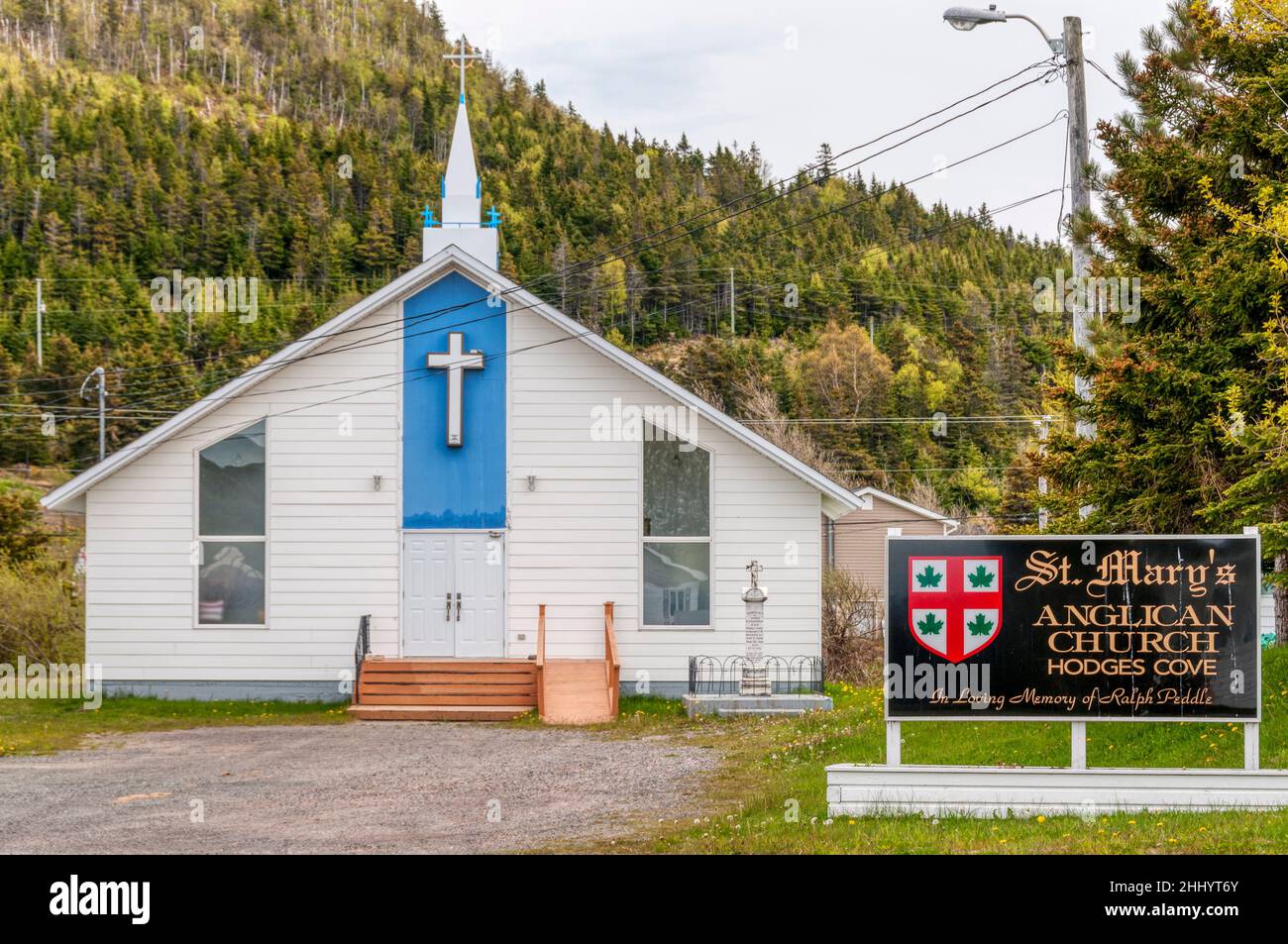 St Mary's Anglican Church at Hodge's Cove, Newfoundland. Stock Photo