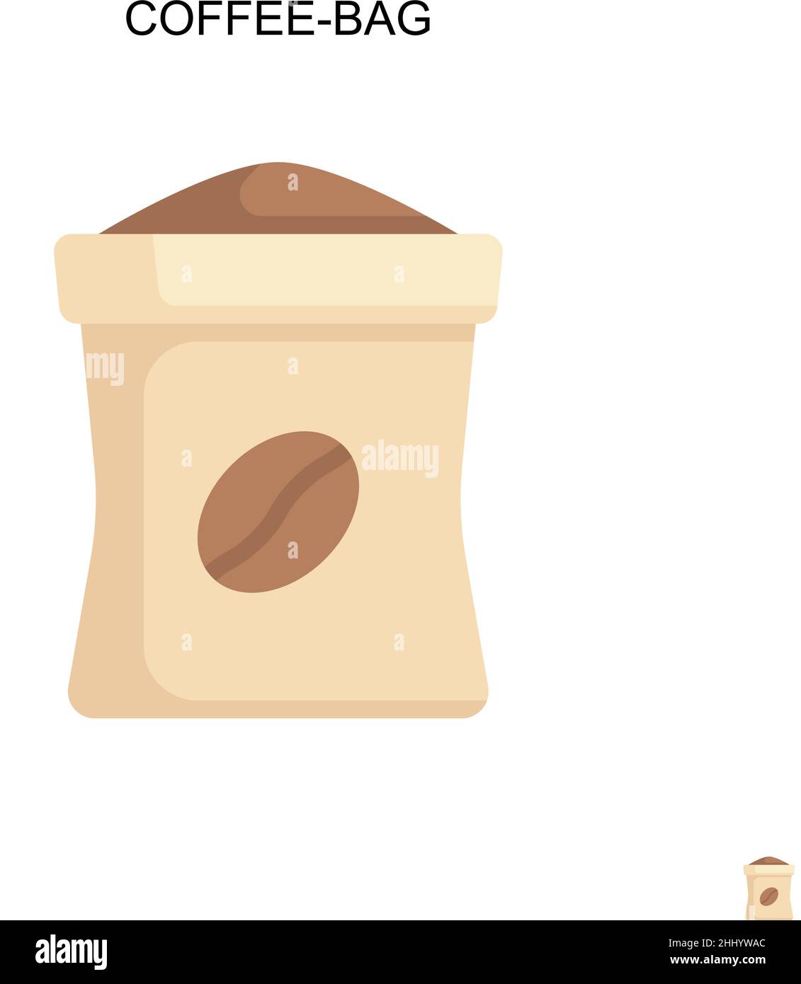 Coffee-bag Simple vector icon. Illustration symbol design template for web mobile UI element. Stock Vector