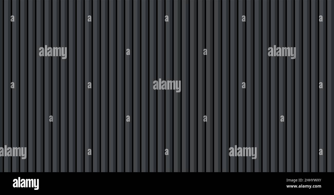 Industrial panoramic dark background, many vertical lines - Vector illustration Stock Vector