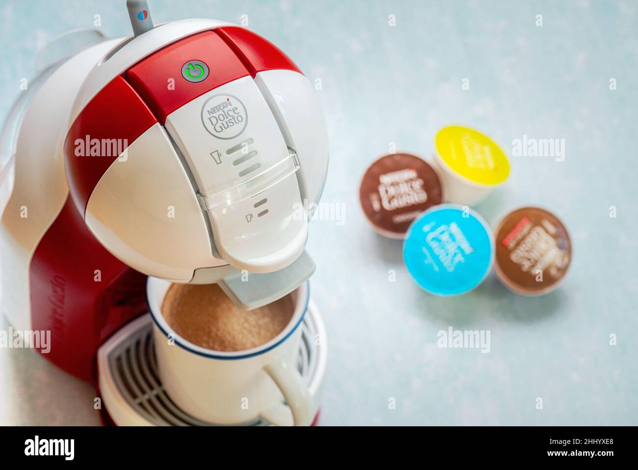 Nescafe Dolce Gusto coffee machine with Nescafe Dolce Gusto capsules