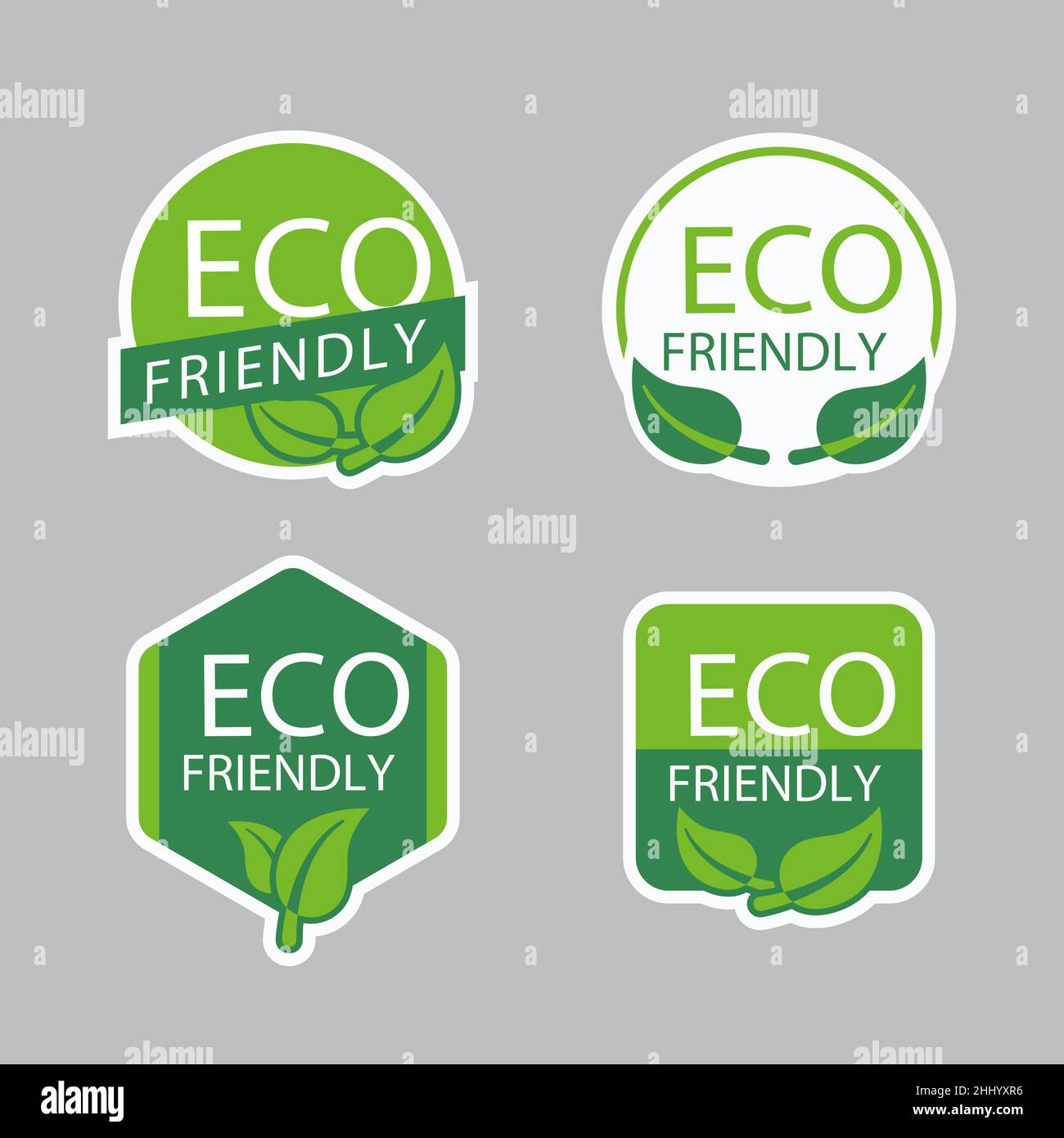 Flat design eco friendly labels Vector illustration Stock Vector Image ...