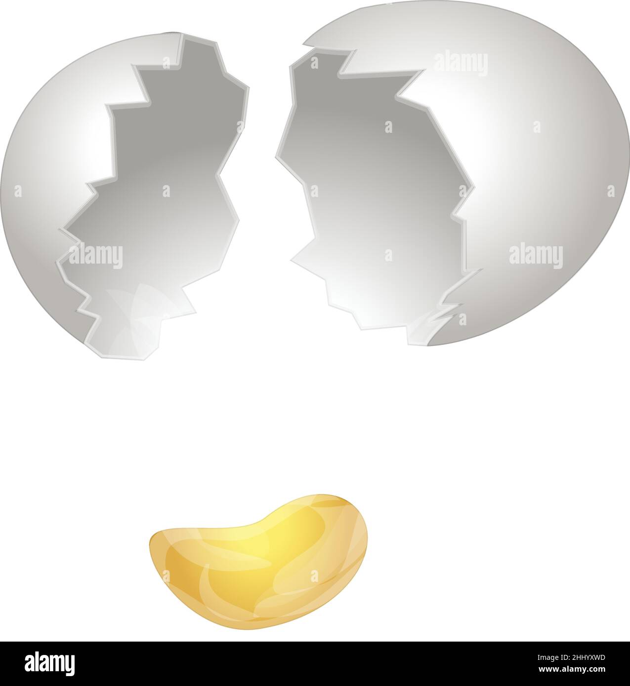 Cracked eggshell icon cartoon vector. Egg broken Stock Vector Image ...