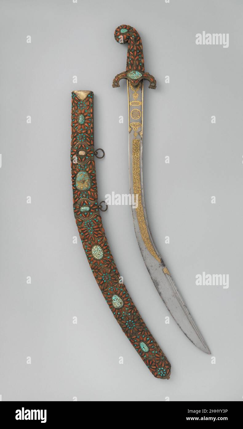 Sword (Kilij) with Scabbard 19th century Turkish. Sword (Kilij) with Scabbard  33504 Stock Photo