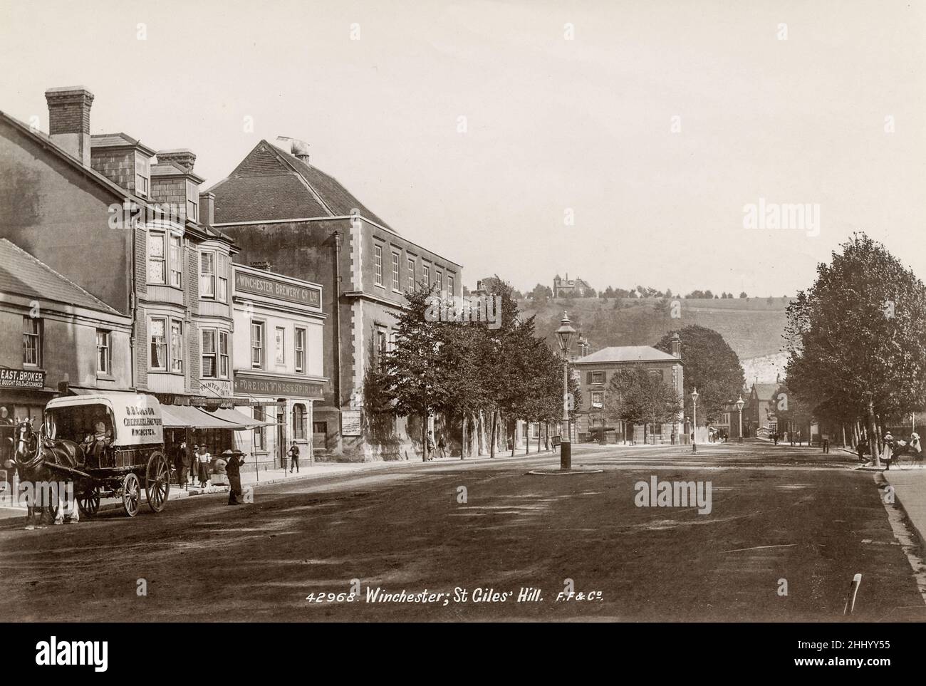Vintage photograph, late 19th, early 20th century, view of St Giles