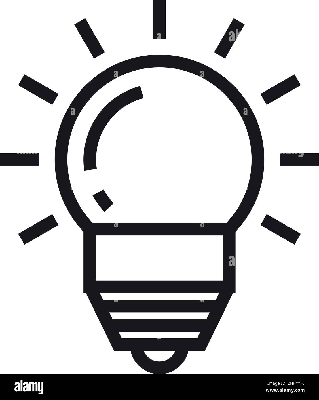 Light bulb linear icon. Idea symbol. Solution sign Stock Vector