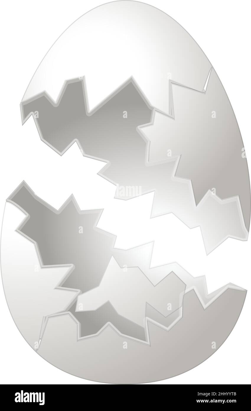 Eggshell icon cartoon vector. Broken egg Stock Vector