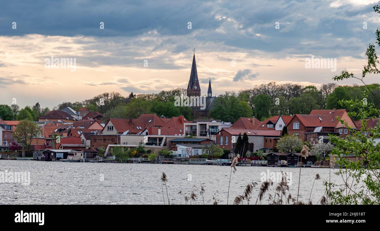 The climatic health resort of Malchow in the Mecklenburg Lake District Stock Photo