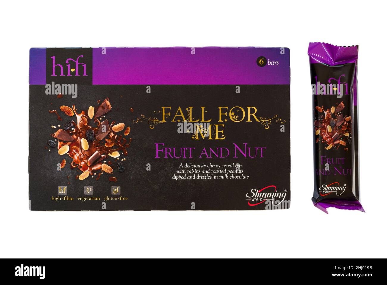 Box of hifi Fall for Me Fruit and Nut cereal bars from Slimming World