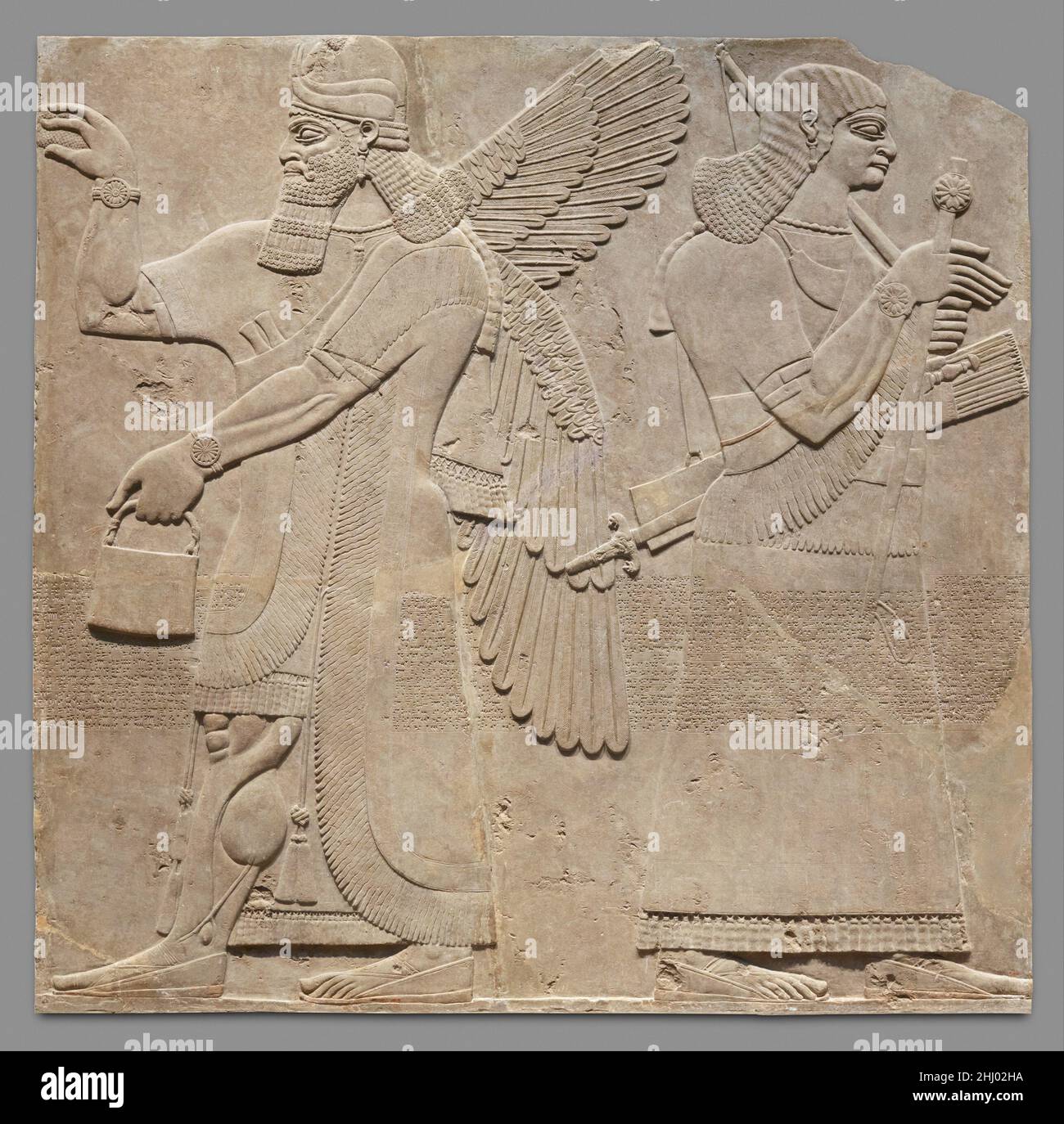 Relief panel ca. 883–859 B.C. Assyrian This relief, from the palace of ...