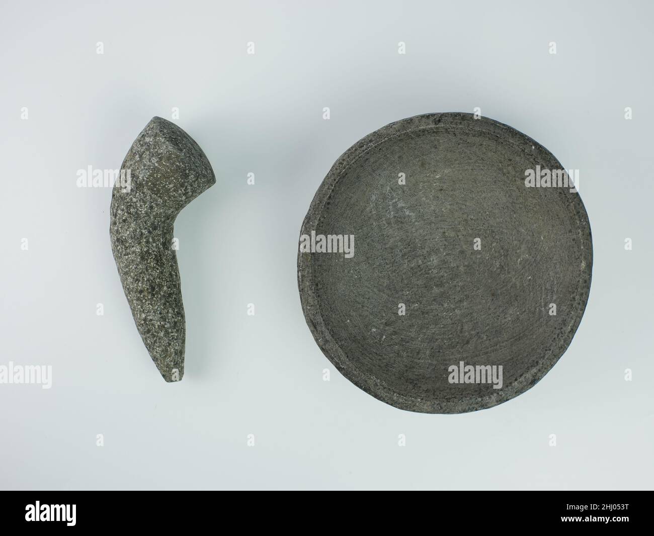 Indonesian traditional mortar and pestle isolated on a white background