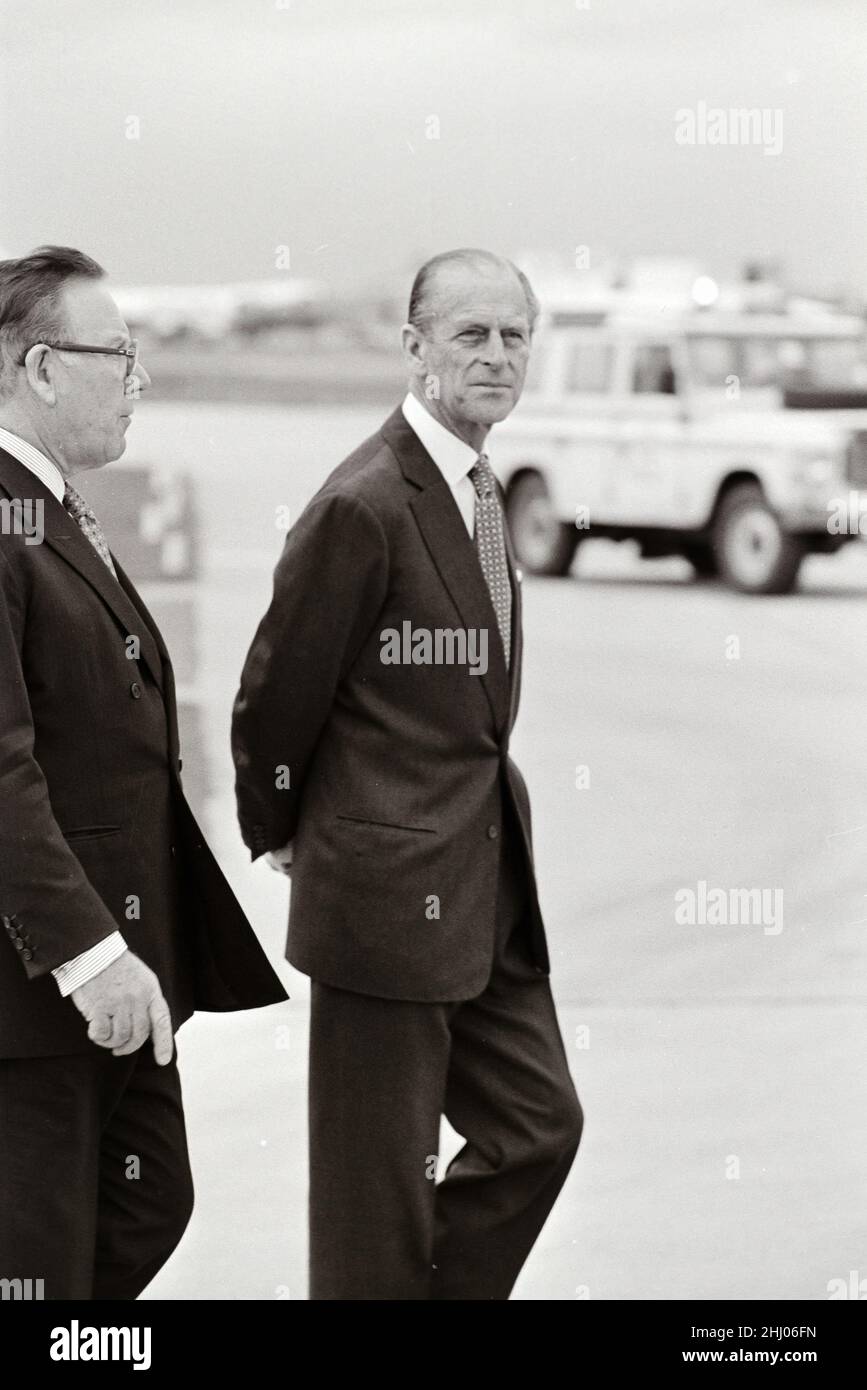 Prince Philip and Lord King of Wartnaby viewing British Airways