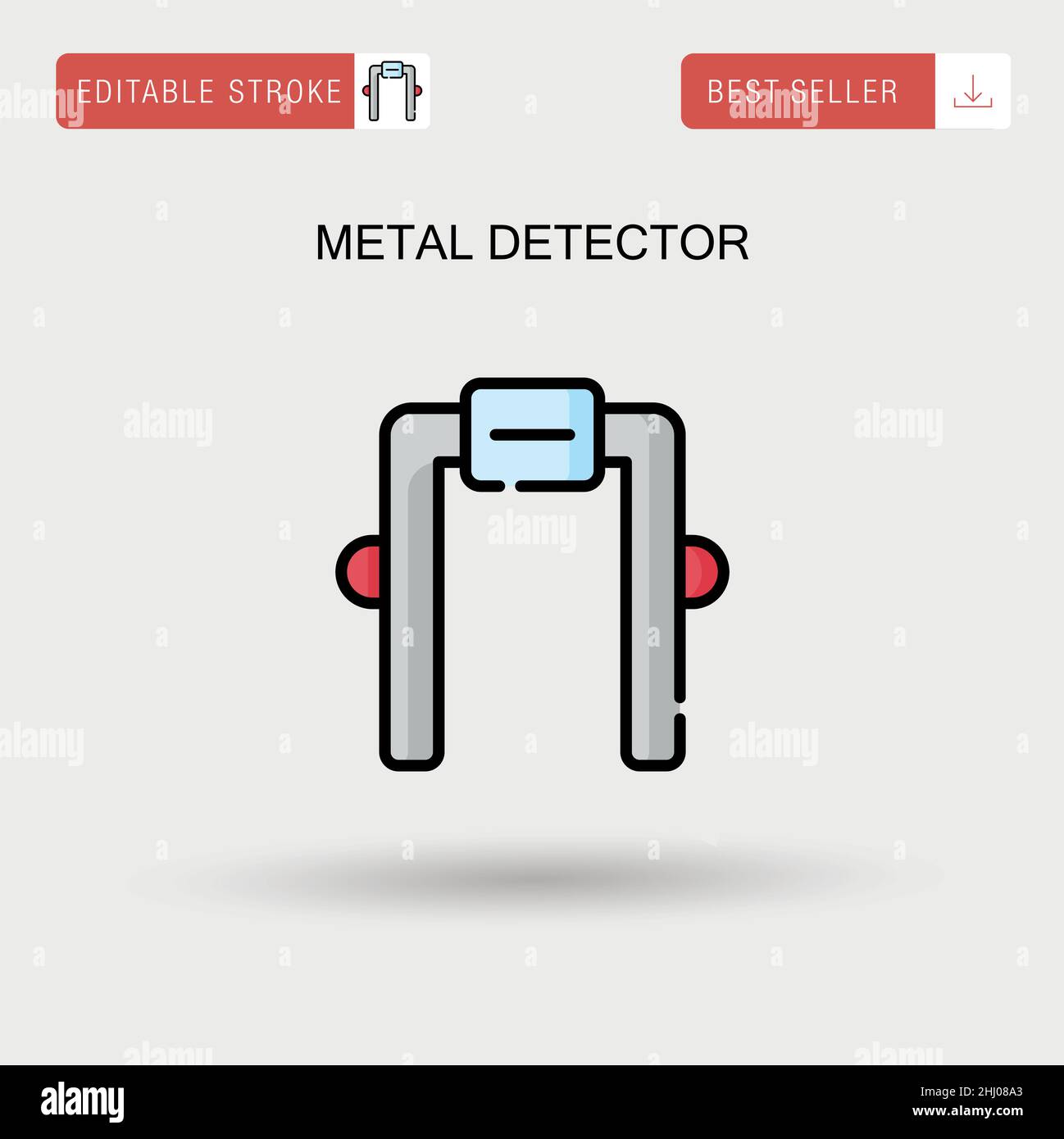 Metal detector Simple vector icon Stock Vector Image & Art Alamy