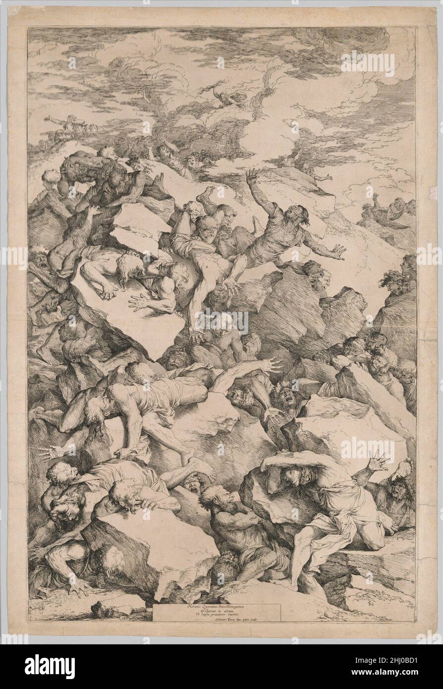 The Fall of the Giants 1663 Salvator Rosa Italian According to